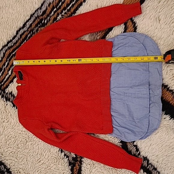 J. Crew Wool Sweater with Shirt tail - Picture 8 of 11